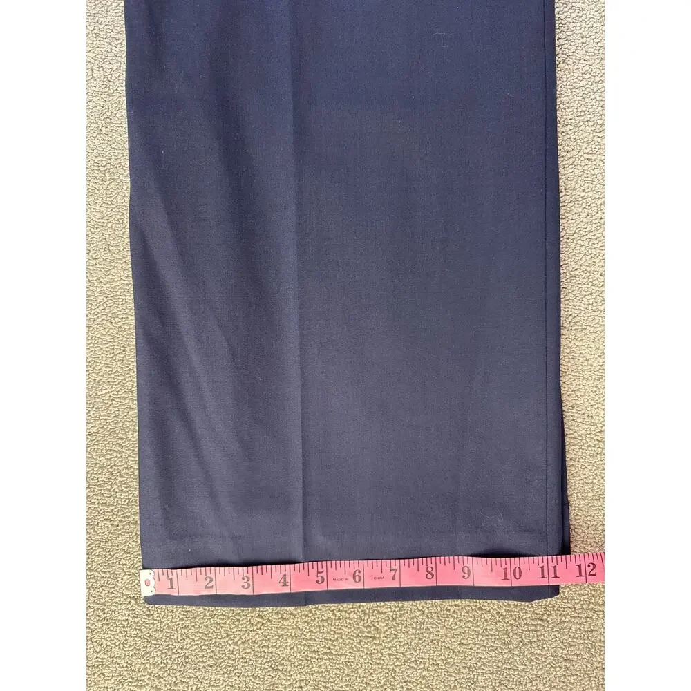 NWT J. Crew Dress Pant High Rise Wool Blend Career‎ Professional Navy Blue Sz 00
